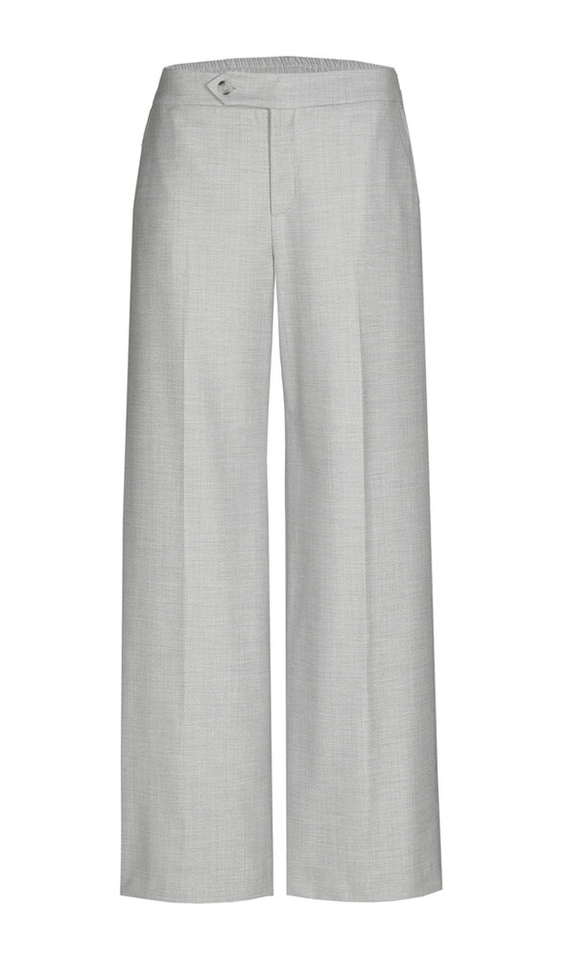 Grijze wijdvallende broek met wol Petrusia Xandres