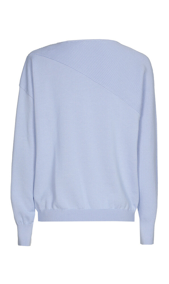 Blauwe trui met ribbel detail Anissa Xandres
