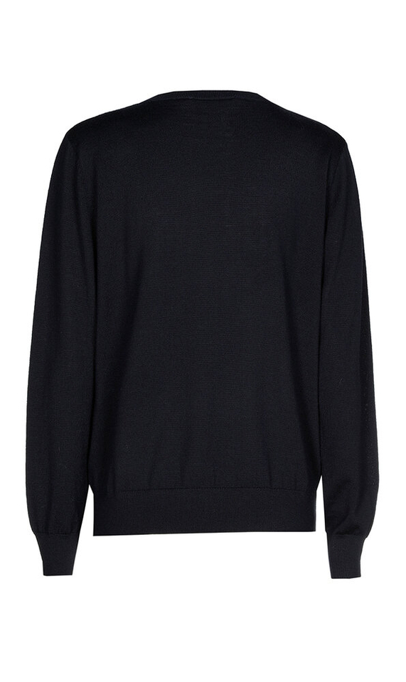 Donkkerblauwe pull met ronde hals Zarah Xandres