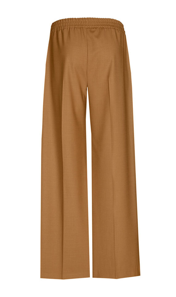 Camel kleurige geklede broek met wol Petrusia Xandres 