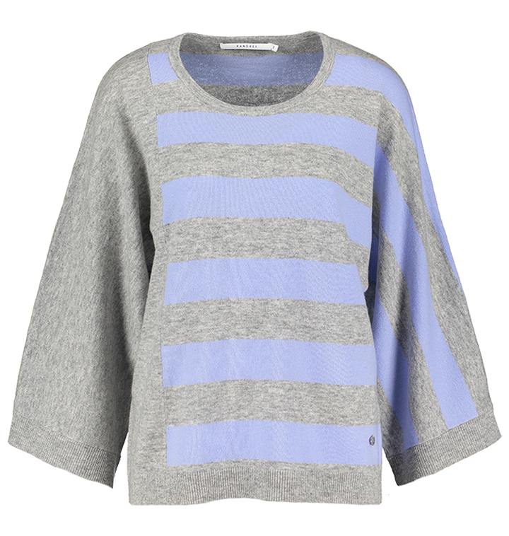Grijs met blauw gestreepte trui Arnoud Xandres