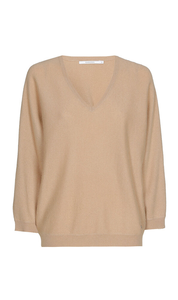 Oudroze trui met v-hals Kobe Xandres 