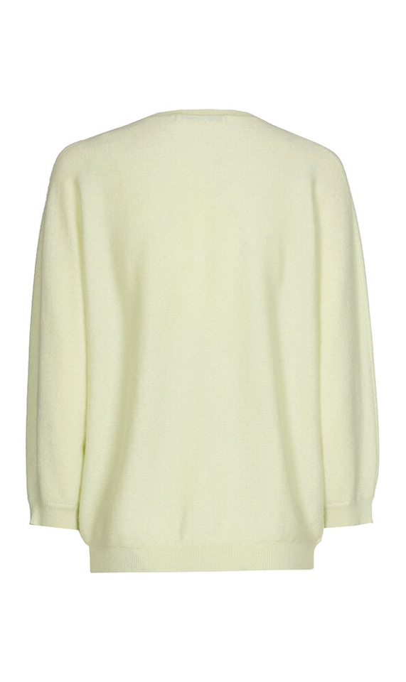 Lichtgele trui met v-hals Kobe Xandres 