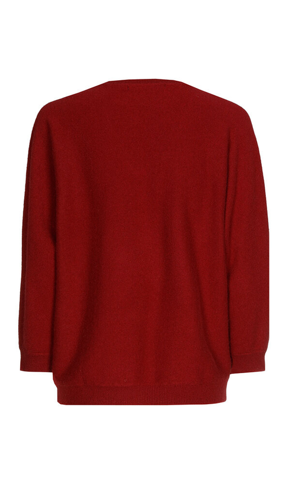 Bordeaux pull met v-hals Kobe Xandres