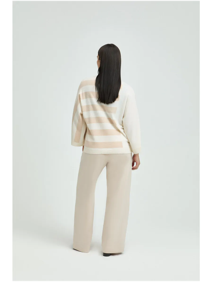 Creme kleurige broek Phocas Plat Xandres