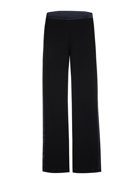 Donkerblauwe glanzende losvallende broek Phocas Xandres