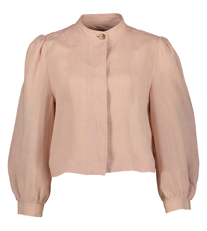 Roze gekleed linnen jasje Calibri Marella 