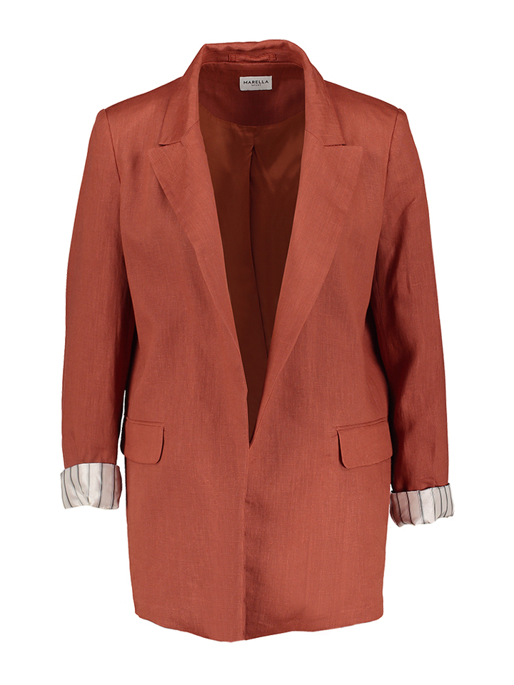 Roest kleurige linnen blazer Nova Marella
