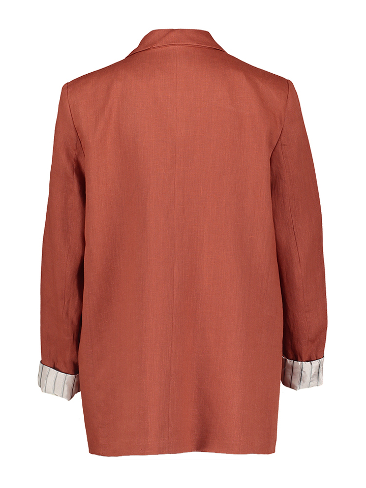 Roest kleurige linnen blazer Nova Marella