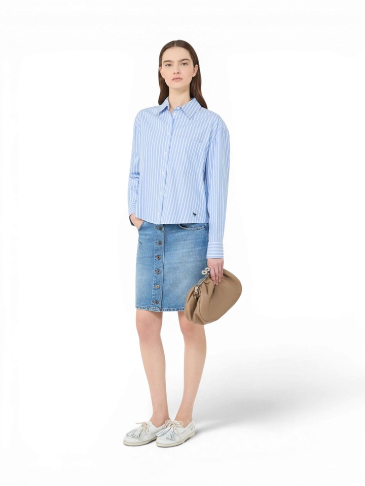 Blauw gestreepte blouse Oreo Max Mara 