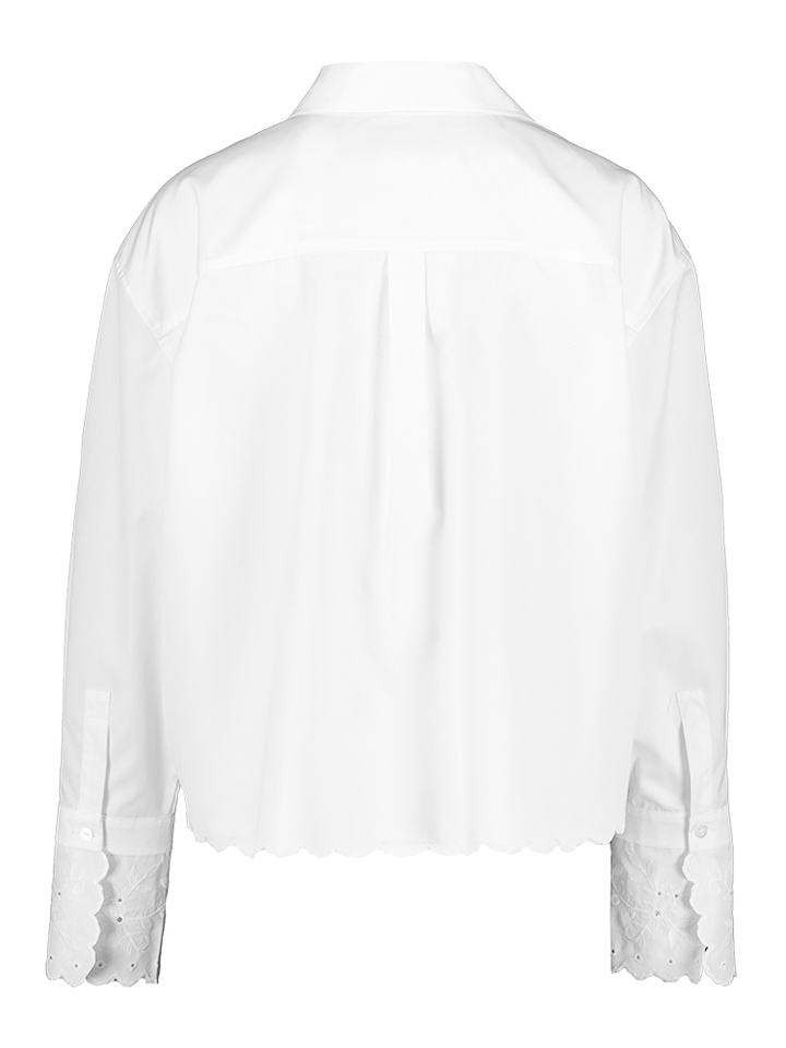 Witte korte bloes met broderie detail Neutro Max Mara Weekend