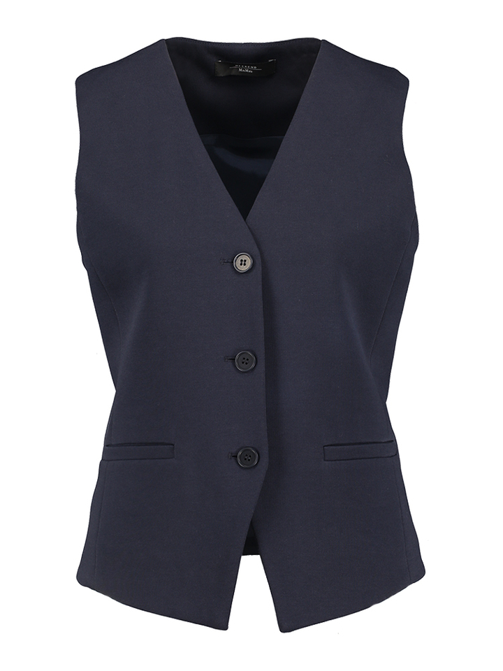 Blauwe gilet zonder mouwen Poggio Max Mara Weekend