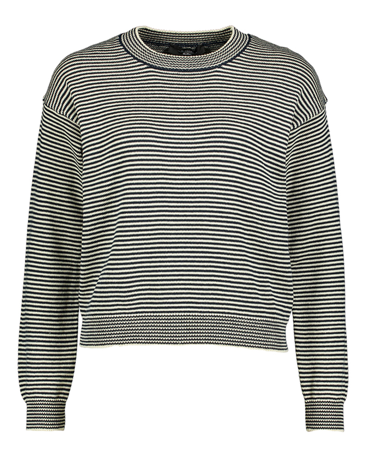 Zwart ecru gestreepte trui Giovane Max Mara Weekend