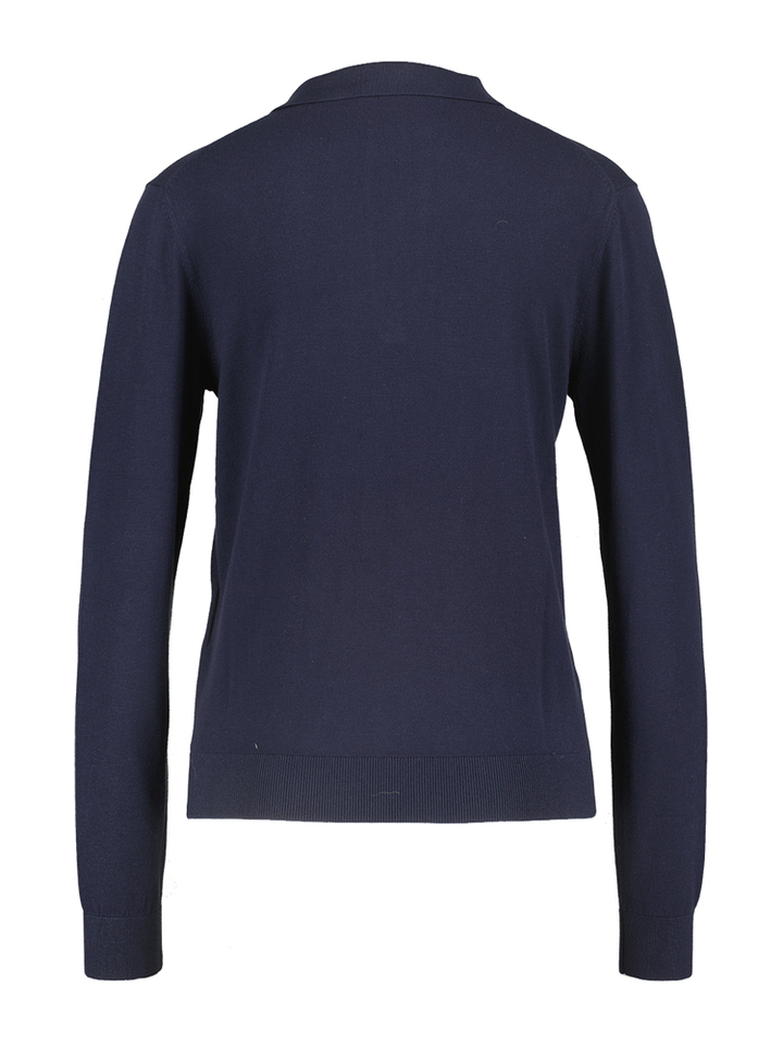 Navy blauwe polo met v-hals Palanca Max Mara