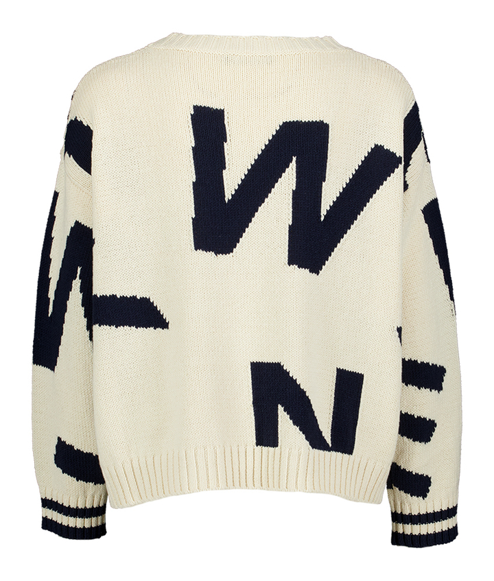 Ecru trui met letter print Celepre Max Mara Weekend 