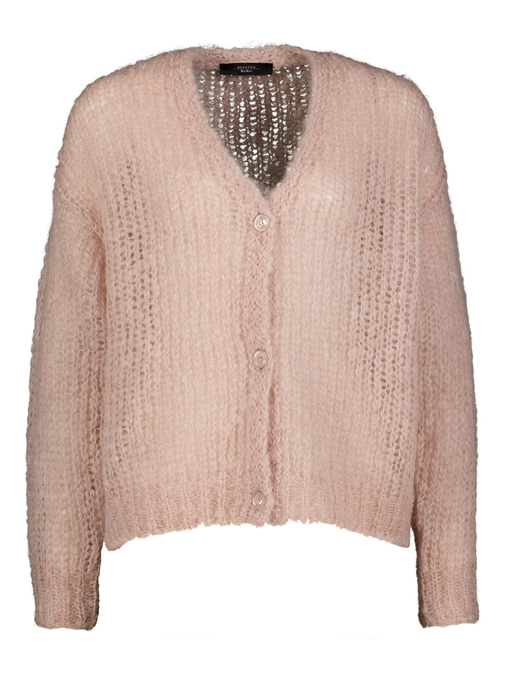 Roze gebreide cardigan Danza Mara 