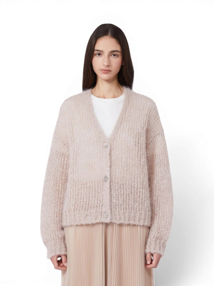 Roze gebreide cardigan Danza Mara 