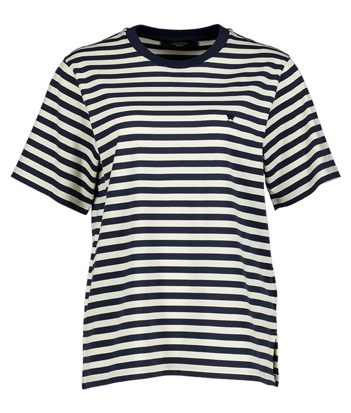 Donkerblauw gestreepte katoenen t-shirt Venaco Max Mara Weekend