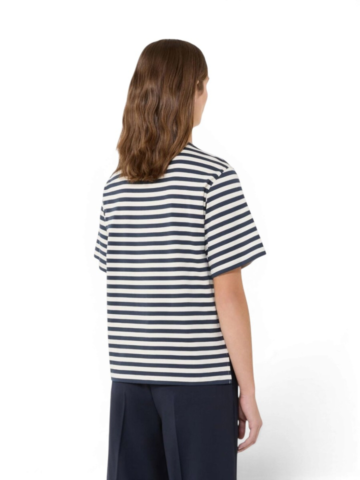 Donkerblauw gestreepte katoenen t-shirt Venaco Max Mara Weekend