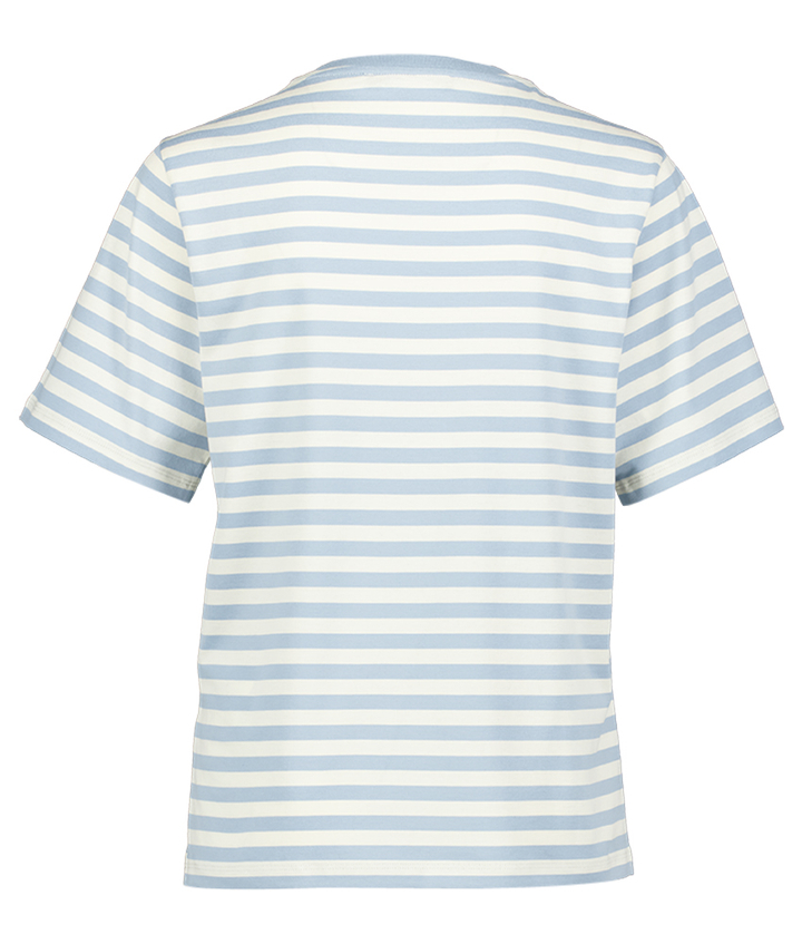 Lichtblauw gestreepte katoenen t-shirt Venaco Max Mara Weekend