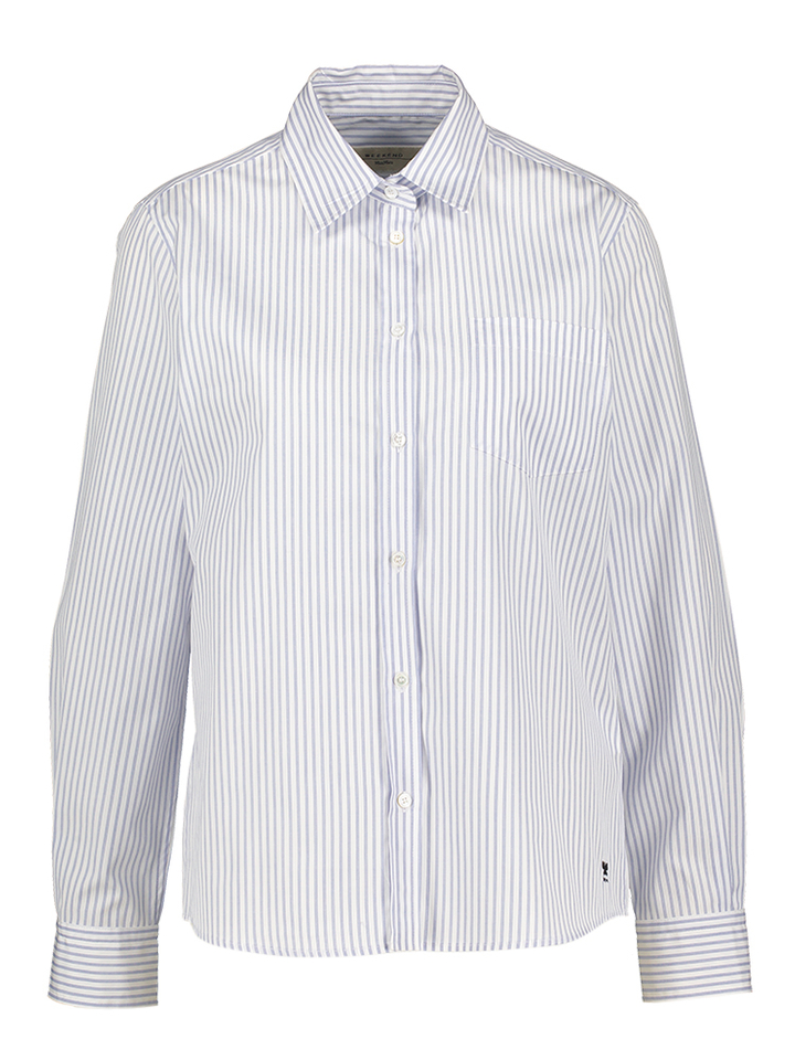 Blauw en wit gestreepte katoenen bloes Bahamas Max Mara Weekend