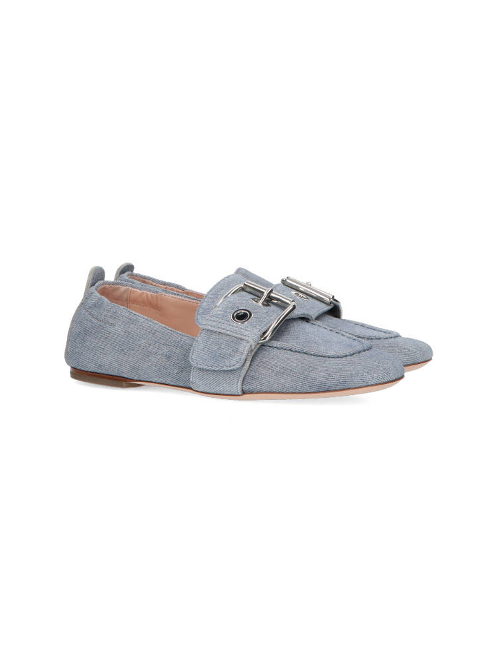 Blauwe jeans mocassin met boekel maya Agl