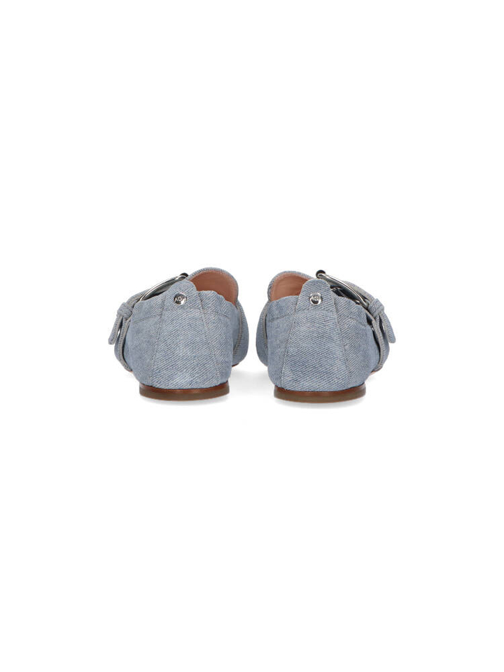 Blauwe jeans mocassin met boekel maya Agl