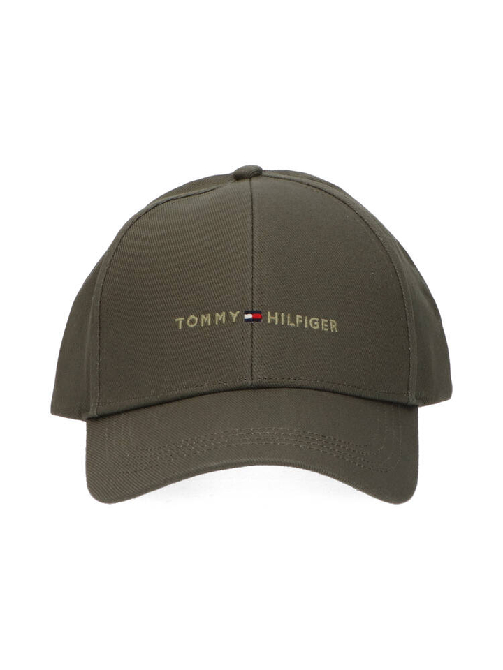 Kaki katoenen pet Tommy Hilfiger