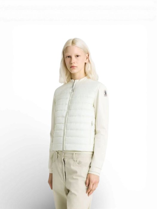 Ecru jas padded voorkant en sweatshirt achterkant Corina Parajumpers