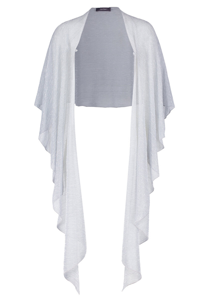 Lichtgrijze glittersjaal met sluiting Vera Mont