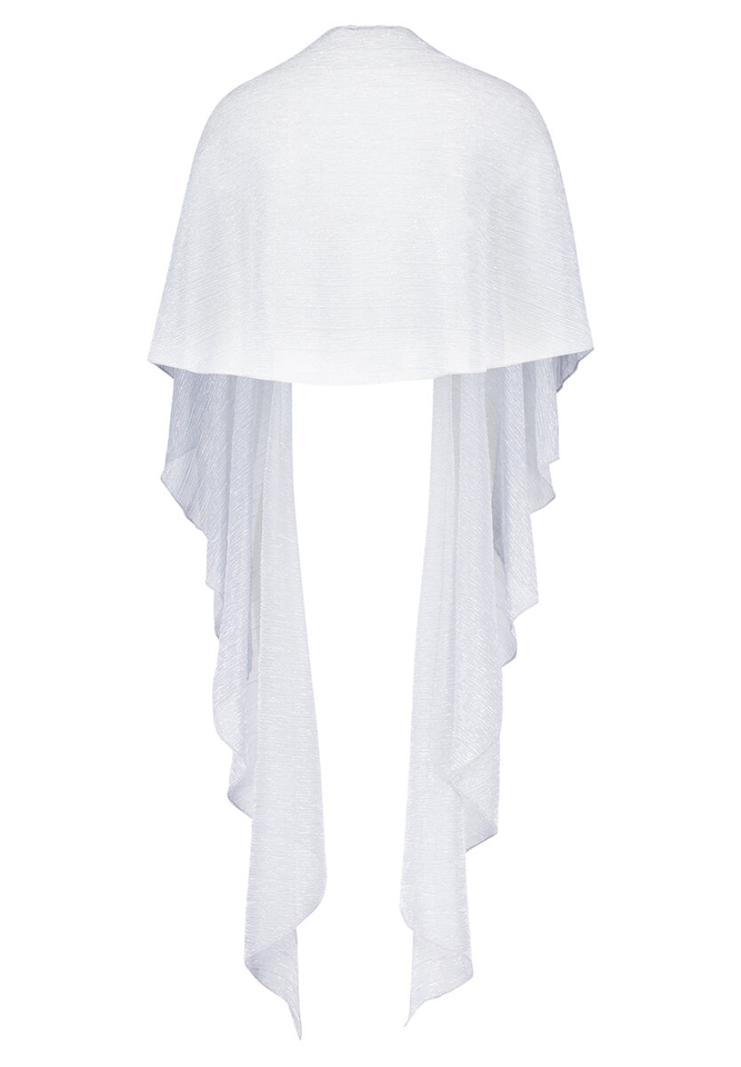 Lichtgrijze glittersjaal met sluiting Vera Mont