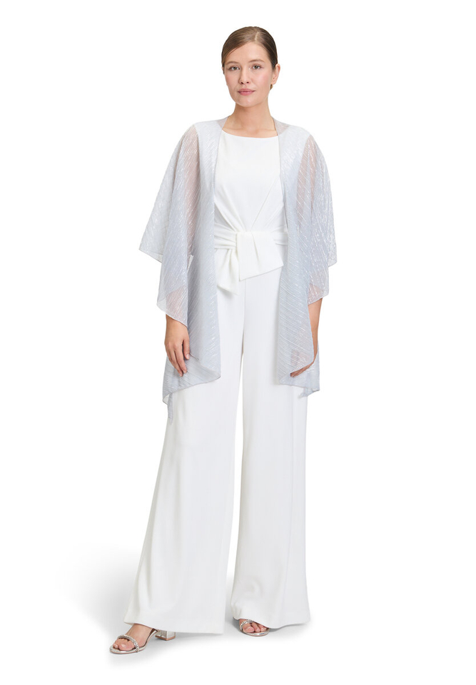 Lichtgrijze glittersjaal met sluiting Vera Mont