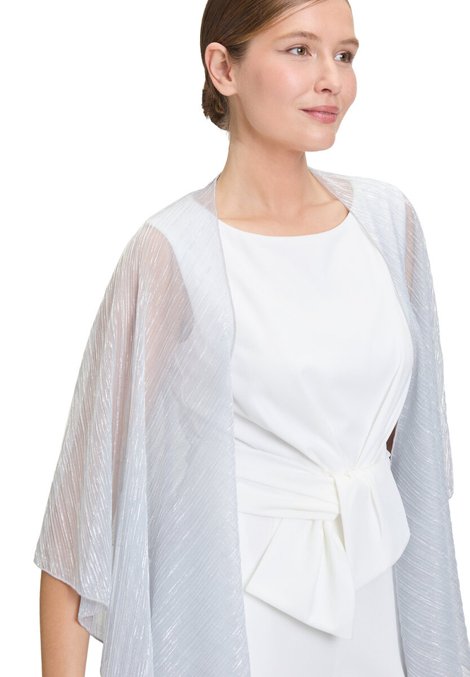 Lichtgrijze glittersjaal met sluiting Vera Mont