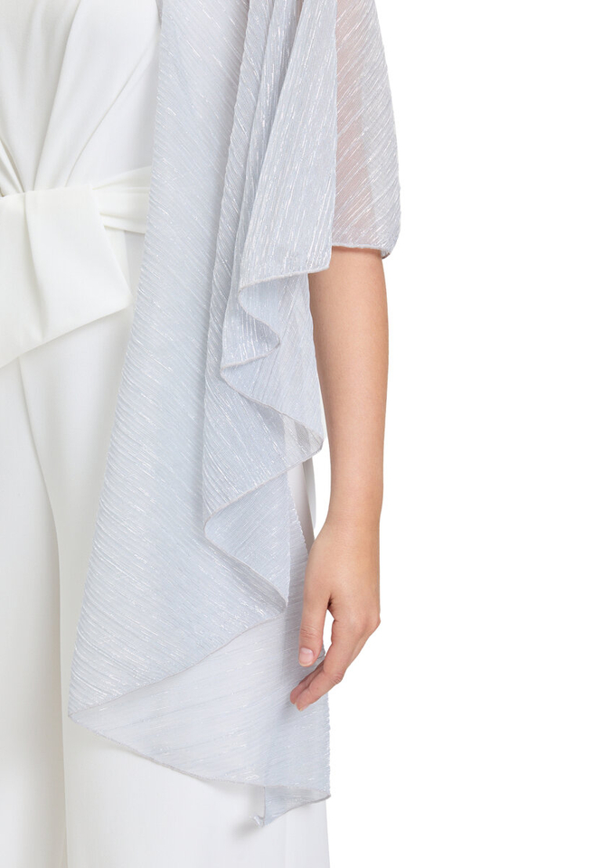 Lichtgrijze glittersjaal met sluiting Vera Mont