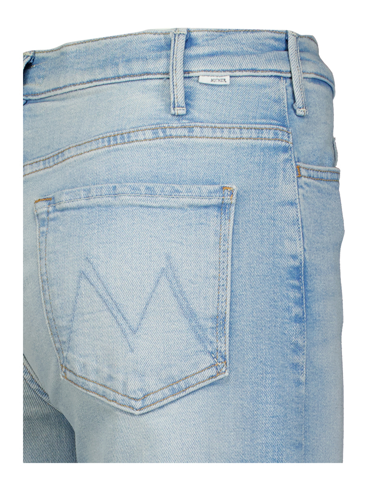 Blauwe flared jeans The Hustler Roller Sneak Mother 