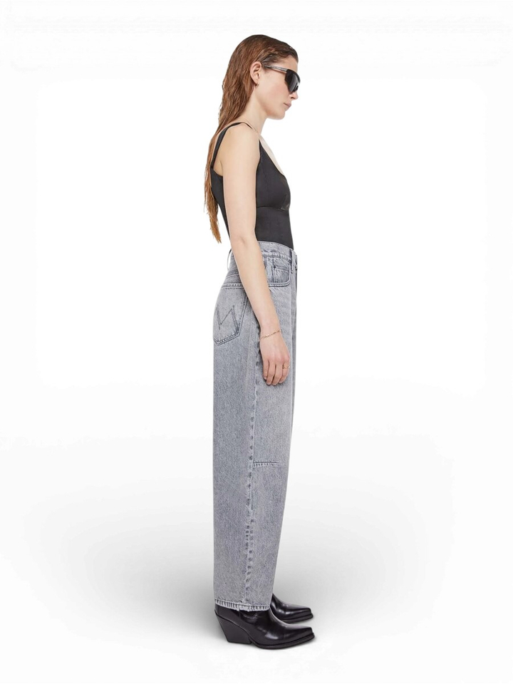 Grijze loose fit jeans The Pony Keg Ankle Mother 