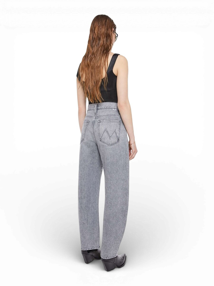 Grijze loose fit jeans The Pony Keg Ankle Mother 