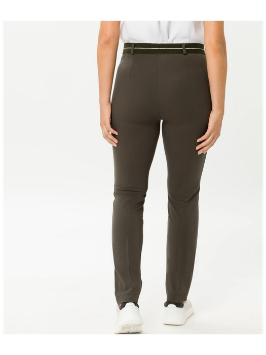 Groene super slim broek met elastiek Lillyth Raphaela By Brax