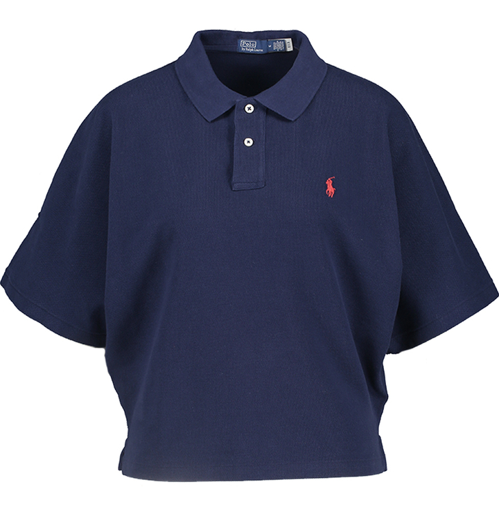 Donkerblauwe oversized polo Ralph Lauren