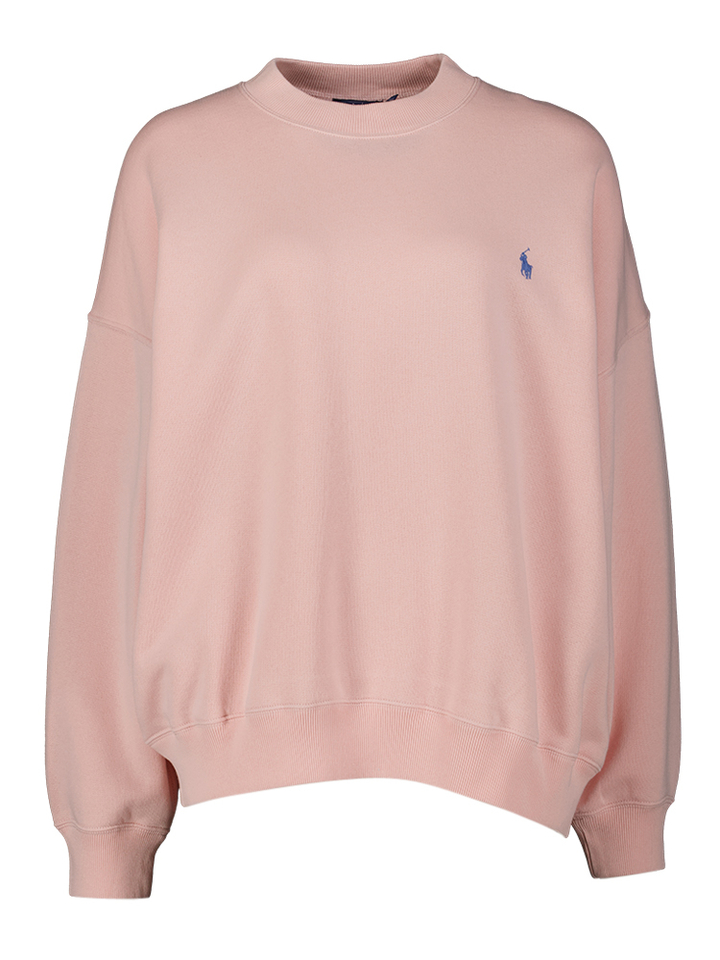Roze oversized sweater met ronde hals Ralph Lauren