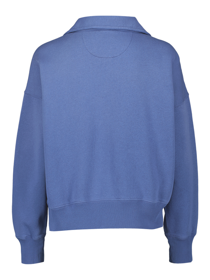 Blauwe sweater met korte rits Ralph Lauren