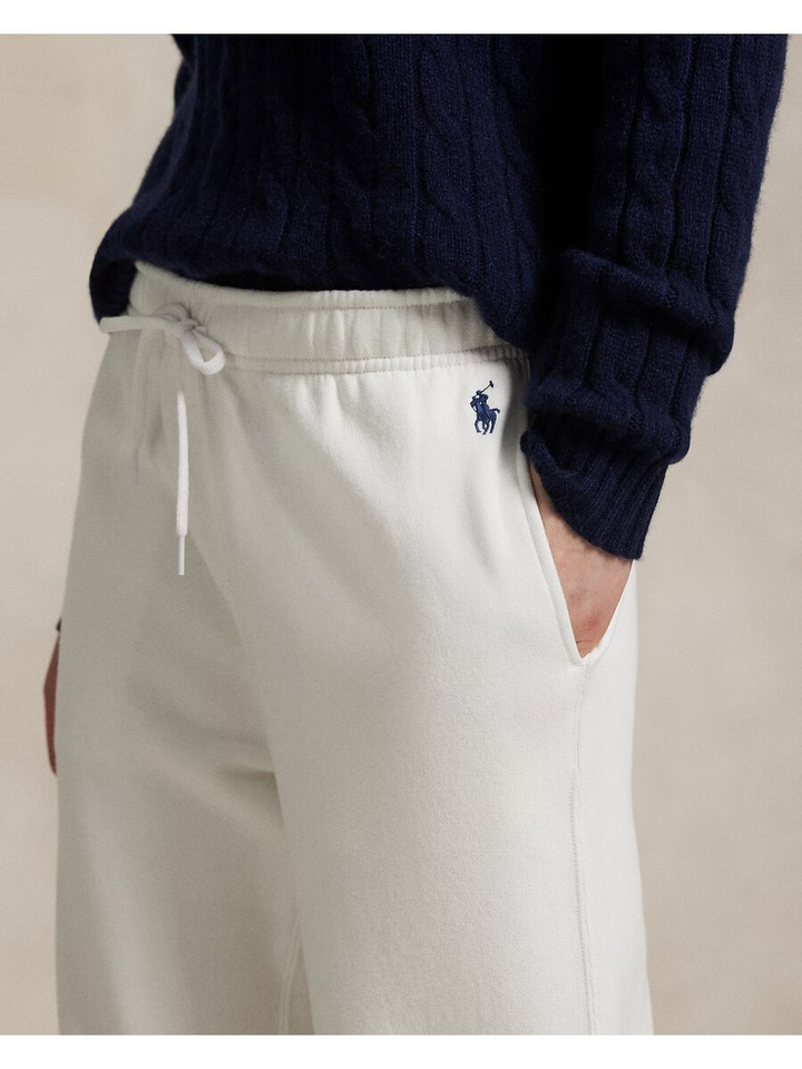 Witte joggingbroek met blauw logo Ralph Lauren