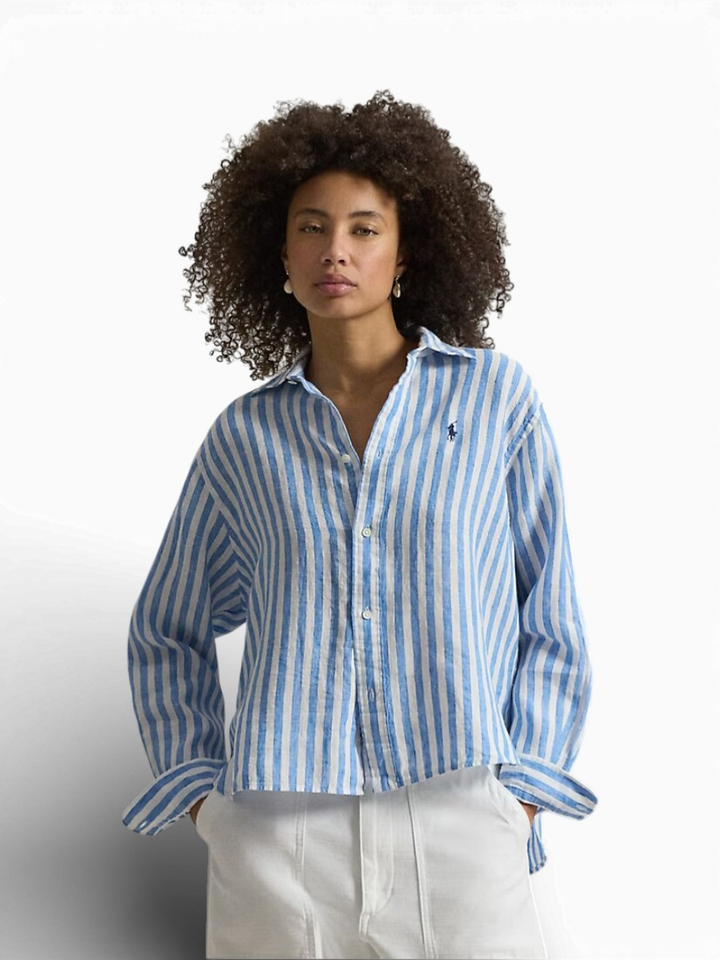 Wit en blauw gestreepte bloes Ralph Lauren 