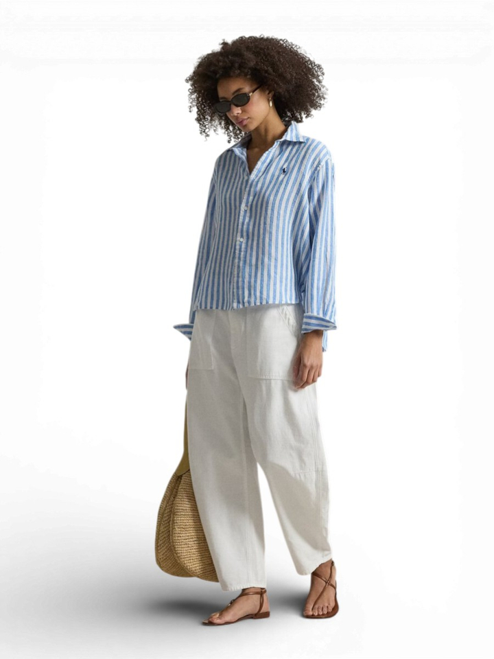 Wit en blauw gestreepte bloes Ralph Lauren 