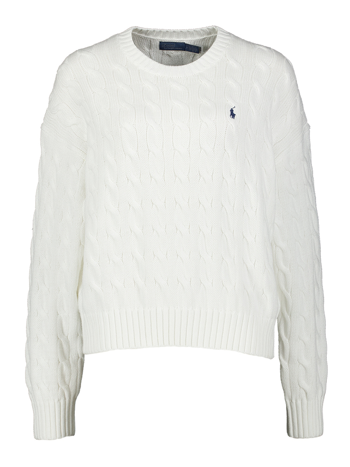 Witte trui met kabel Ralph Lauren 