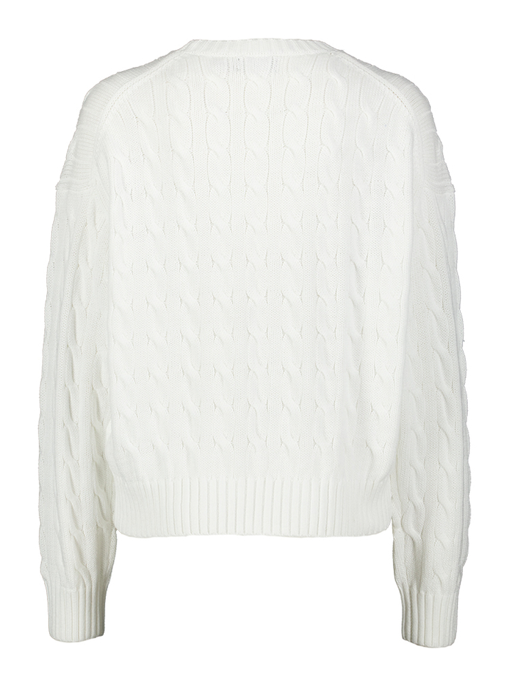 Witte trui met kabel Ralph Lauren 