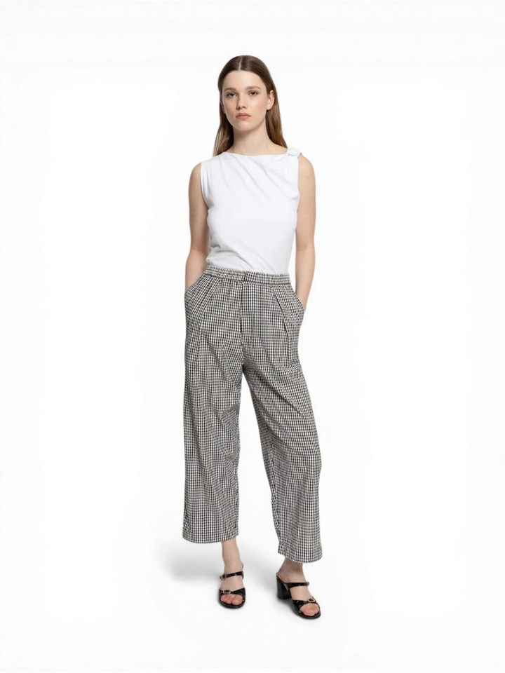 Zwarte geruiten broek Miles Ame 