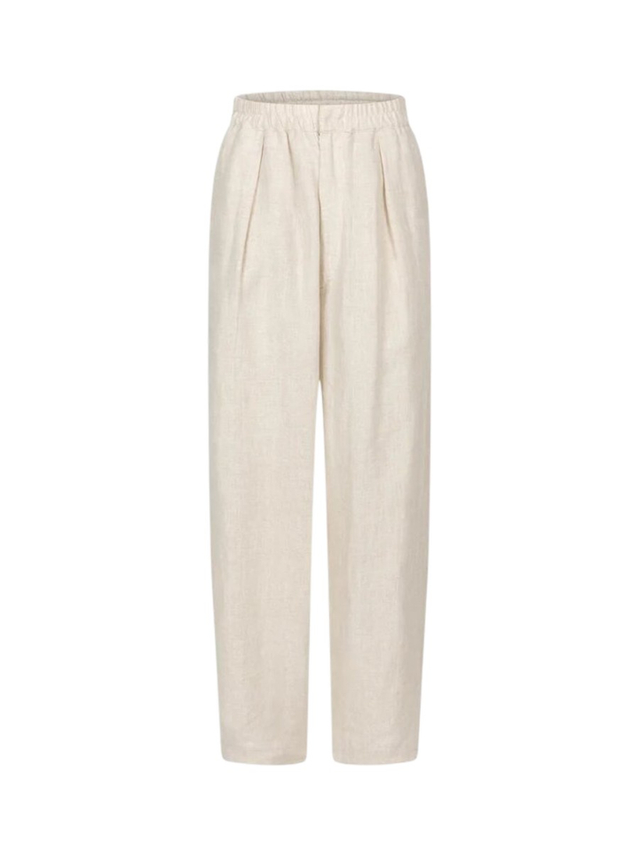 Beige linnen broek Miles Ame