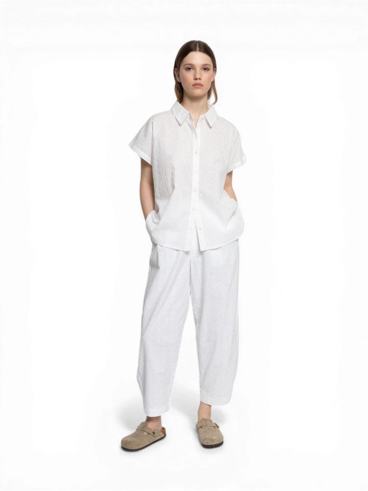 Witte kanten bloemen broek Miles Ame