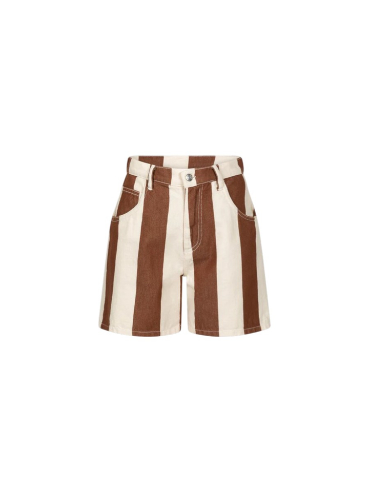 Bruine gestreepte short Ame